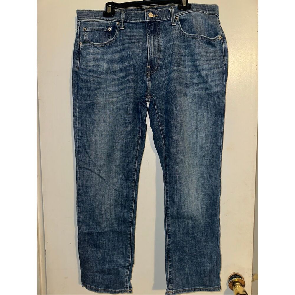 Lucky Brand 223 Straight Jeans Mens 36x30 Blue Regular Stretch Denim Medium Wash